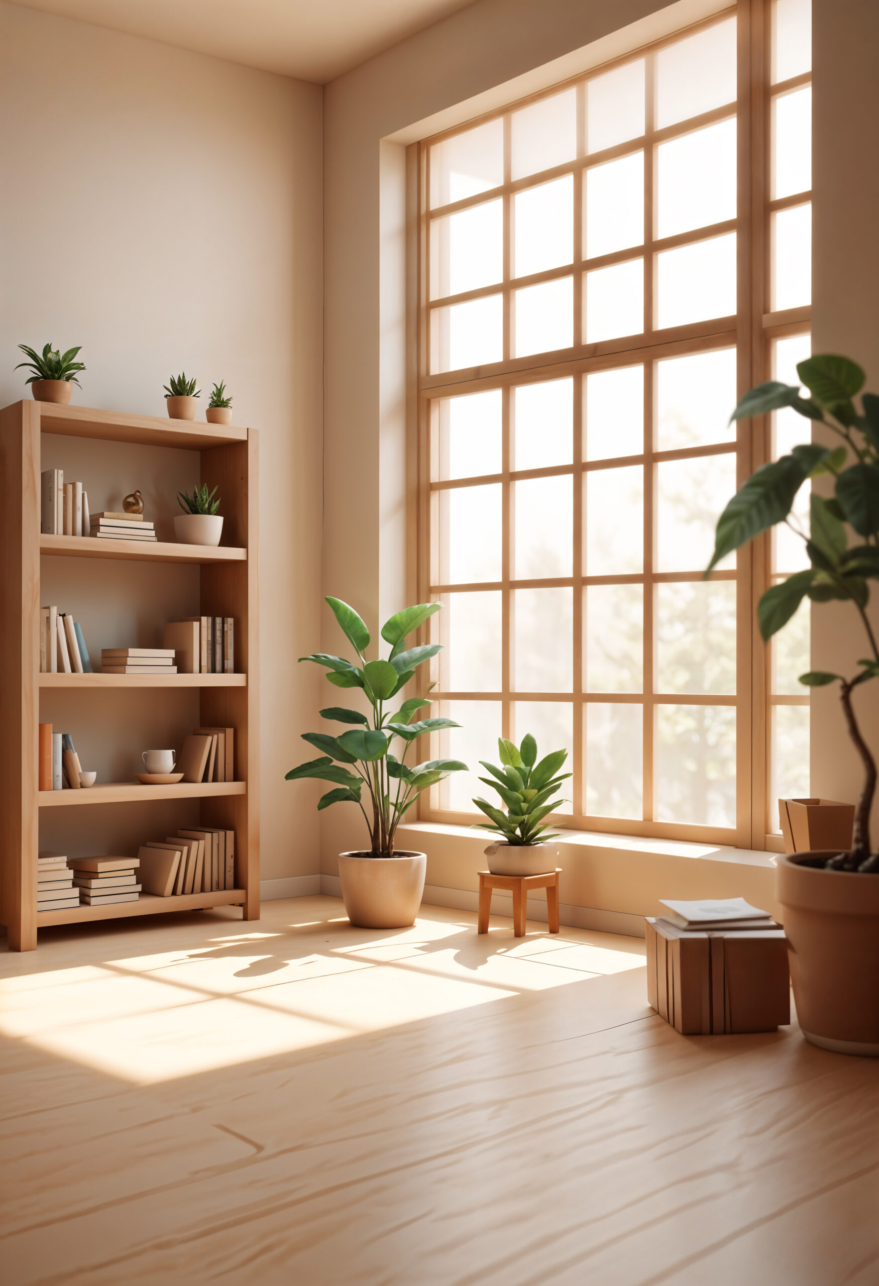 3d cozy reading room